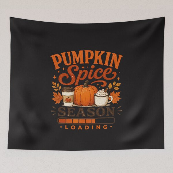 Item preview, Pumpkin Spice Season Loading Funny Fall Autumn Coffee Lover Vintage Design designed and sold by kiralynstration.