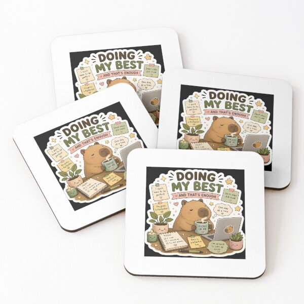 Item preview, Doing My Best Capybara Sticker | Self Love, Motivation & Mental Wellness designed and sold by GenZStickerHub1.