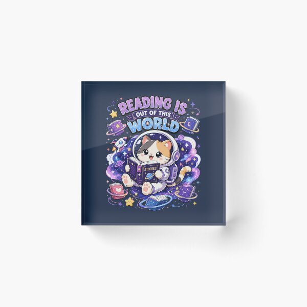 Item preview, Reading Is Out Of This World Cat PNG, Cute Reading Shirt Design, Astronaut Cat Graphic Tee, Vintage Book Lover T-Shirt designed and sold by MaynyStudio.