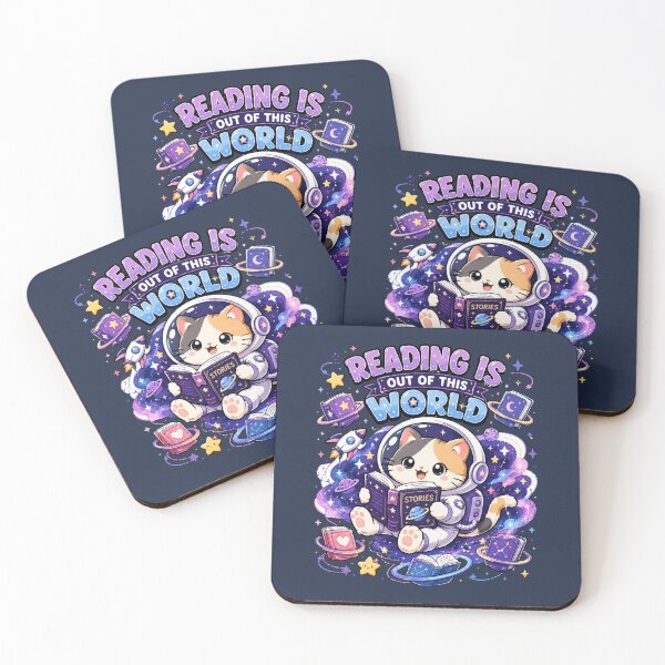 Item preview, Reading Is Out Of This World Cat PNG, Cute Reading Shirt Design, Astronaut Cat Graphic Tee, Vintage Book Lover T-Shirt designed and sold by MaynyStudio.