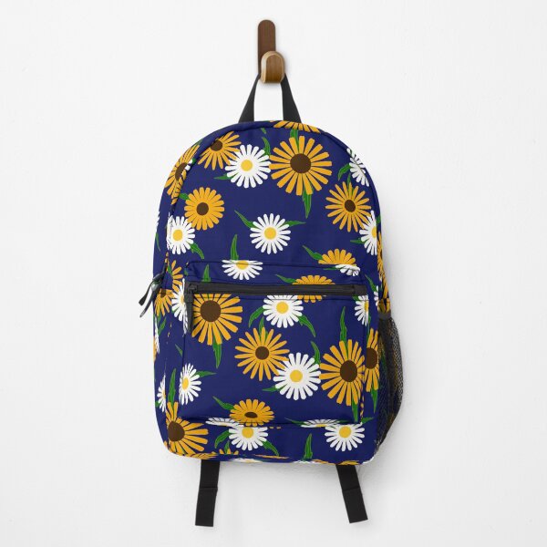 Item preview, Daisies and Black Eyed Susans on Dark Blue  designed and sold by JaygiesDesign.
