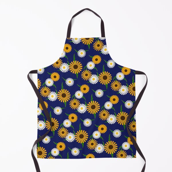 Item preview, Daisies and Black Eyed Susans on Dark Blue  designed and sold by JaygiesDesign.