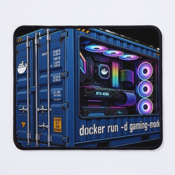 Aperçu de l'œuvre Docker run Gaming Mode Container DevOps Homelab créée et vendue par Pokmon213.