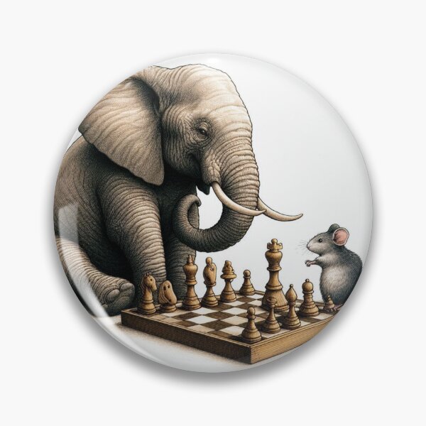 Item preview, Surreal Elephant and Mouse Playing Chess designed and sold by JALNERVION SHOP.