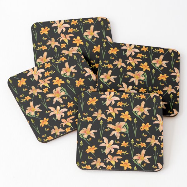 Item preview, Tossed Tiger Lilies on Black designed and sold by Art in My Loft.