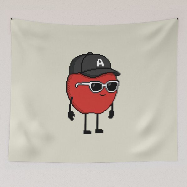 Item preview, Apple Pixel with a Cap (BK) designed and sold by White Rim Mates.
