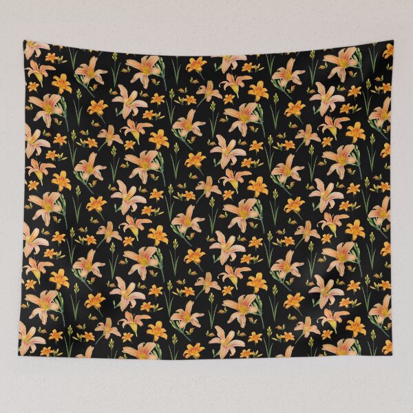 Item preview, Tossed Tiger Lilies on Black designed and sold by Art in My Loft.