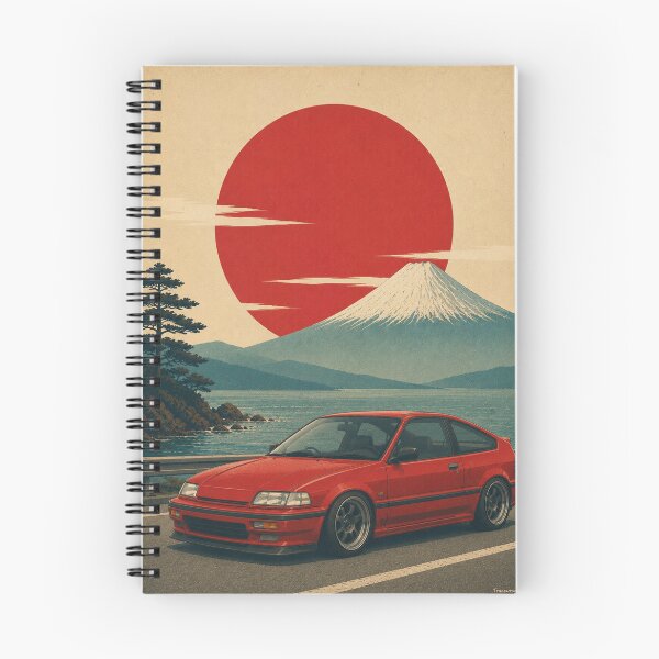 Item preview, Retro Japanese late-1980s compact hatchback inspired red designed and sold by Traceursniper.