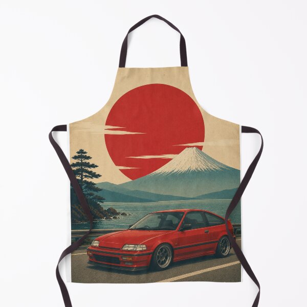 Item preview, Retro Japanese late-1980s compact hatchback inspired red designed and sold by Traceursniper.