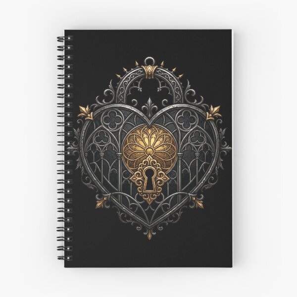 Item preview, Gothic Wrought Iron Heart Lock — Golden Filigree designed and sold by David Mateo ArtWorks.