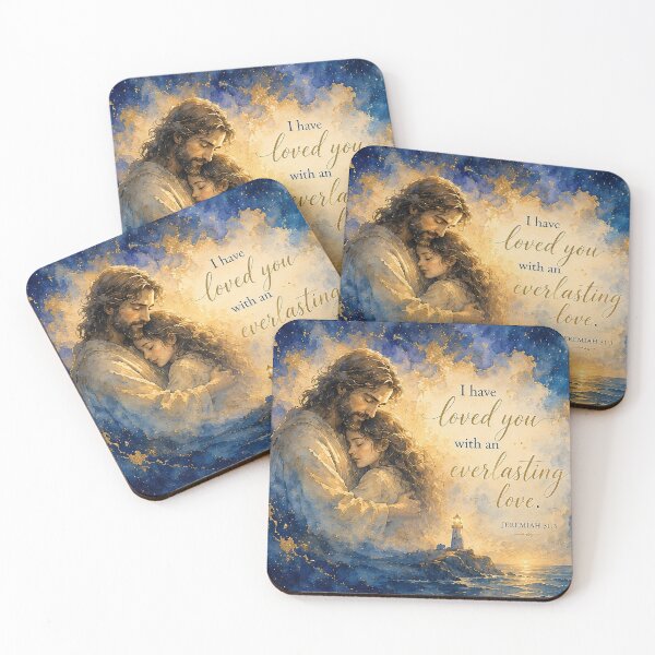 Item preview, Jeremiah 31:3 Everlasting Love Jesus Art designed and sold by mizuNgrace.