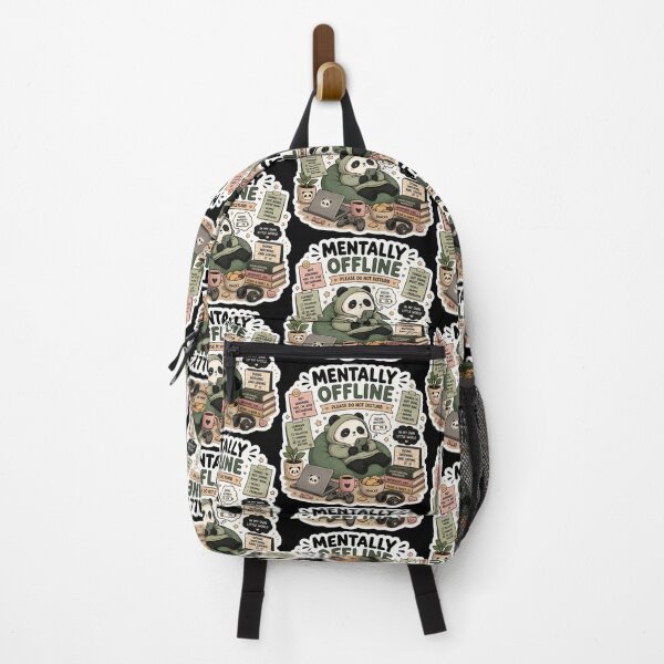 Item preview, Mentally Offline Panda Sticker | Introvert, Social Battery & Funny Meme designed and sold by GenZStickerHub1.