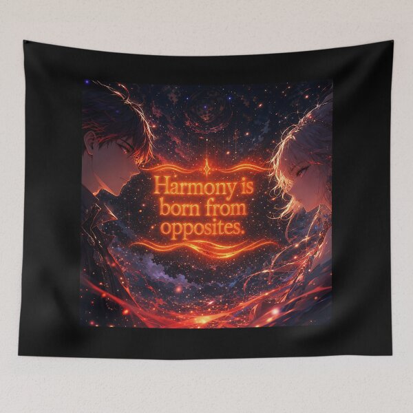 Item preview, "Harmony is born from opposites"(Anime Ver.) designed and sold by MaxDreamsArt.