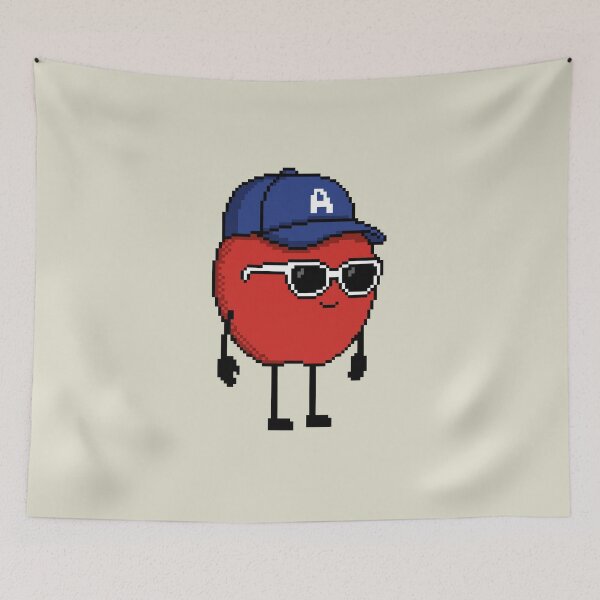 Item preview, Apple Pixel with a Cap (BL) designed and sold by White Rim Mates.