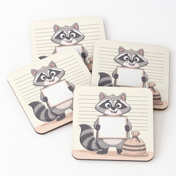 Item preview, Raccoon Thief Mugshot Lineup designed and sold by PictorialWhimsy.