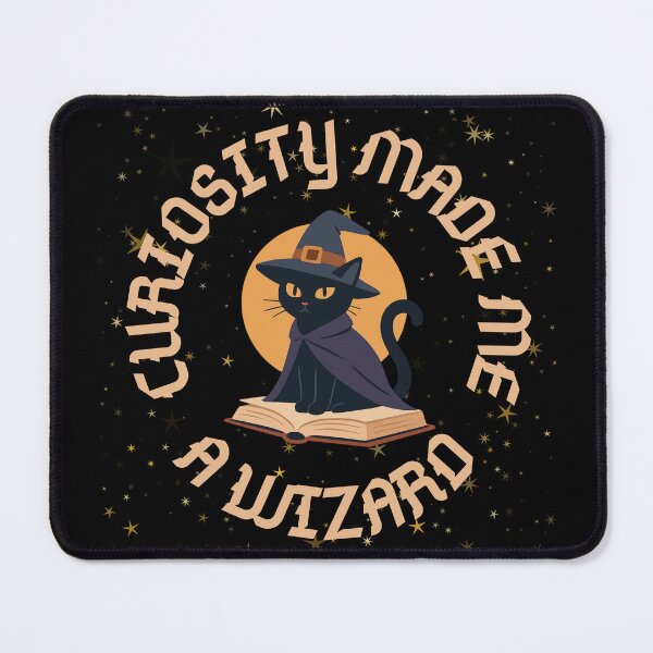 Item preview, Curiosity Made Me a Wizard - Mystical Black Cat designed and sold by Frafri92.