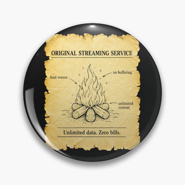Item preview, Original Streaming Service Funny Stone Age Tech Gift for Campers and Geeks designed and sold by Nightarel.