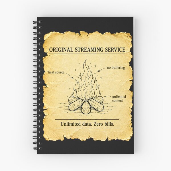 Item preview, Original Streaming Service Funny Stone Age Tech Gift for Campers and Geeks designed and sold by Nightarel.