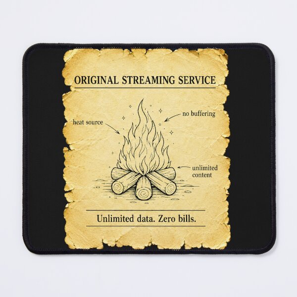 Item preview, Original Streaming Service Funny Stone Age Tech Gift for Campers and Geeks designed and sold by Nightarel.
