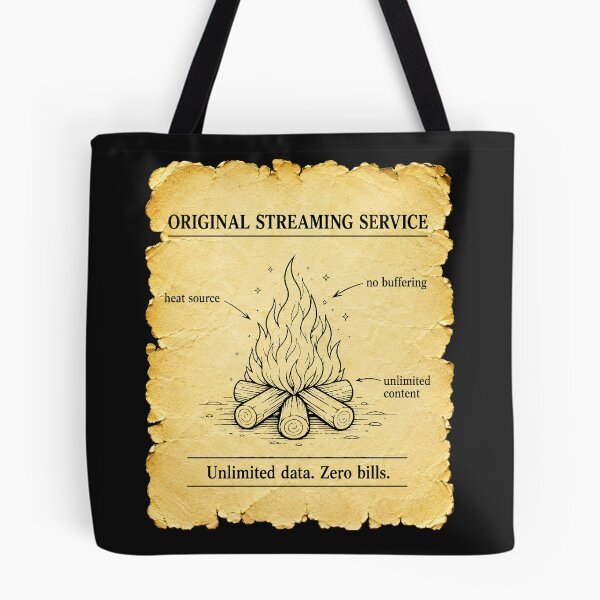 Item preview, Original Streaming Service Funny Stone Age Tech Gift for Campers and Geeks designed and sold by Nightarel.
