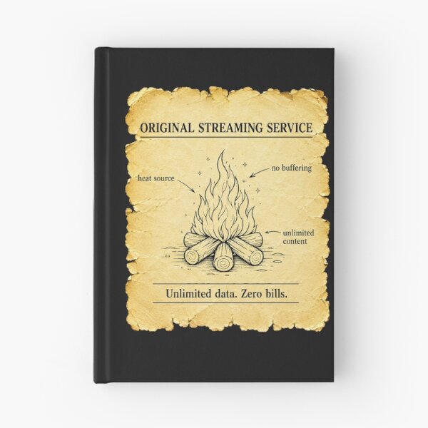 Item preview, Original Streaming Service Funny Stone Age Tech Gift for Campers and Geeks designed and sold by Nightarel.