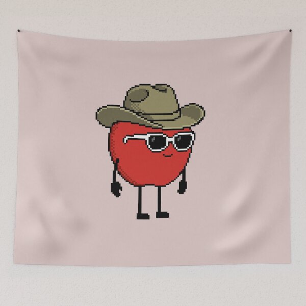 Item preview, Apple Pixel with a Cowboy Hat (KH) designed and sold by White Rim Mates.