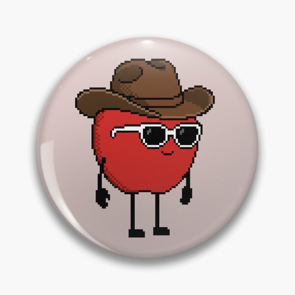 Item preview, Apple Pixel with a Cowboy Hat (BR) designed and sold by White Rim Mates.