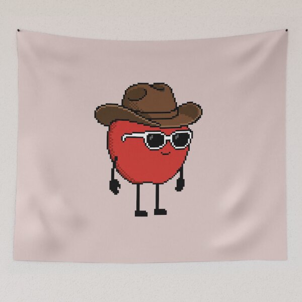 Item preview, Apple Pixel with a Cowboy Hat (BR) designed and sold by White Rim Mates.