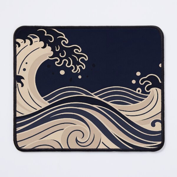 Item preview, Minimalist Japanese Wave Art Aesthetic Ukiyo-e Ocean Illustration designed and sold by BCW.