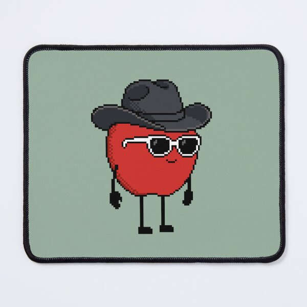 Item preview, Apple Pixel with a Cowboy Hat (BK) designed and sold by White Rim Mates.
