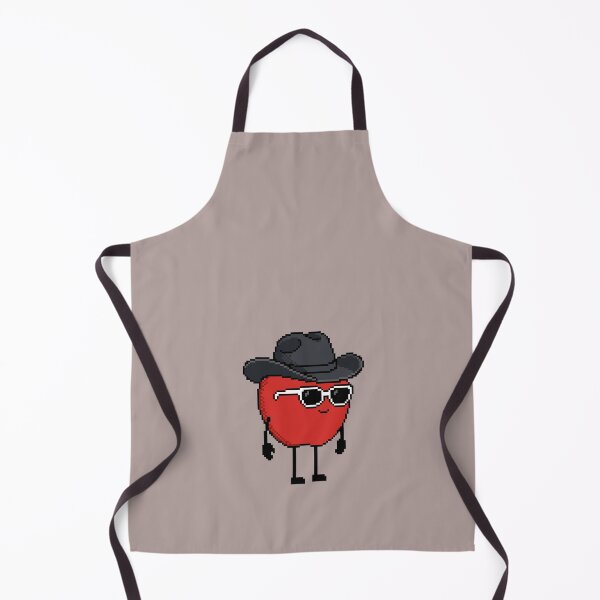 Item preview, Apple Pixel with a Cowboy Hat (BK) designed and sold by White Rim Mates.