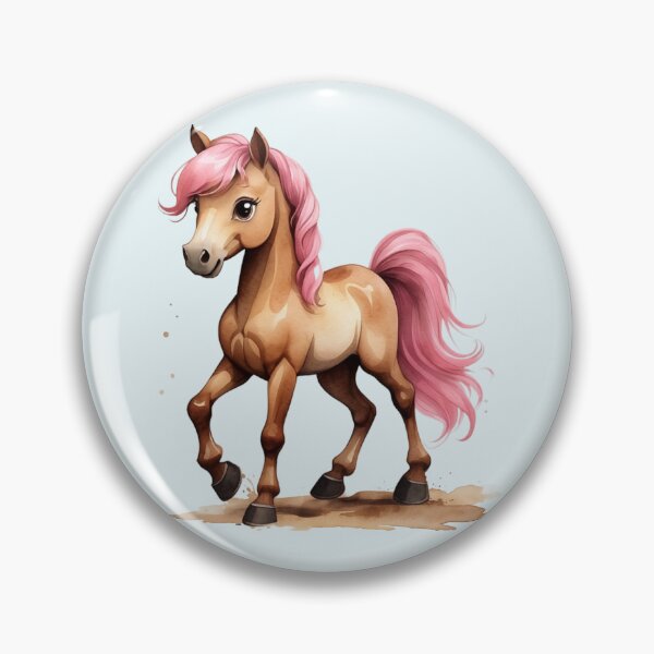 Item preview, Cute Pink Pony – Kawaii Watercolor Baby Horse for Kids. designed and sold by NewtBoo.