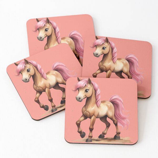 Item preview, Cute Pink Pony – Kawaii Watercolor Baby Horse for Kids. designed and sold by NewtBoo.