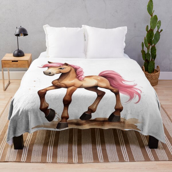 Item preview, Cute Pink Pony – Kawaii Watercolor Baby Horse for Kids. designed and sold by NewtBoo.
