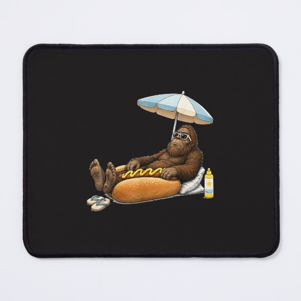Item preview, Funny Bigfoot Hot Dog Summer Relaxing Sasquatch Beach Vacation Design designed and sold by kiralynstration.