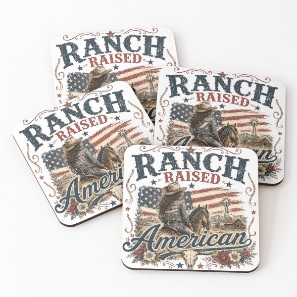 Item preview, Raised on a ranch, American spirit designed and sold by Side Quest Co..