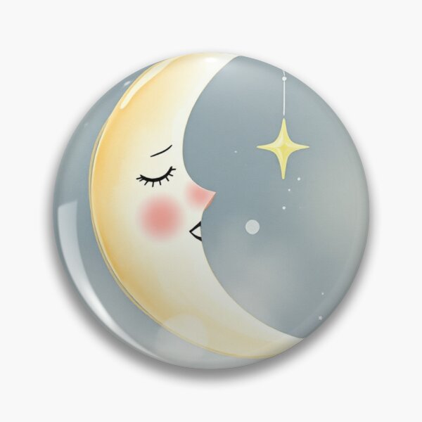 Item preview, Whimsical Sleeping Crescent Moon Nursery Art designed and sold by Vida e Arte.