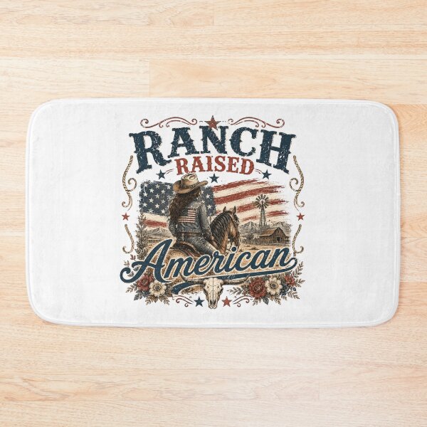 Item preview, Raised on a ranch, American spirit designed and sold by Side Quest Co..