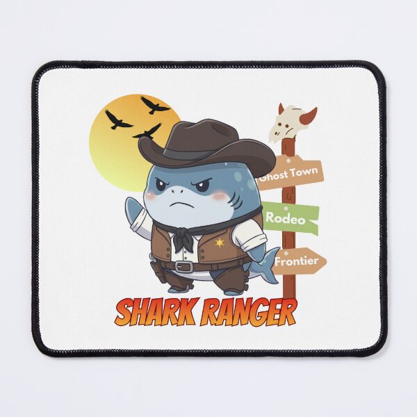Item preview, Cute Cowboy Shark Western Adventure Design designed and sold by Nature's Chibis.
