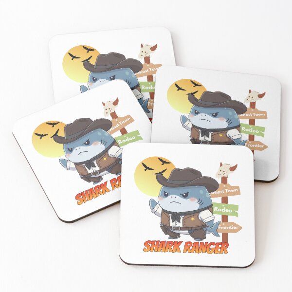 Item preview, Cute Cowboy Shark Western Adventure Design designed and sold by Nature's Chibis.