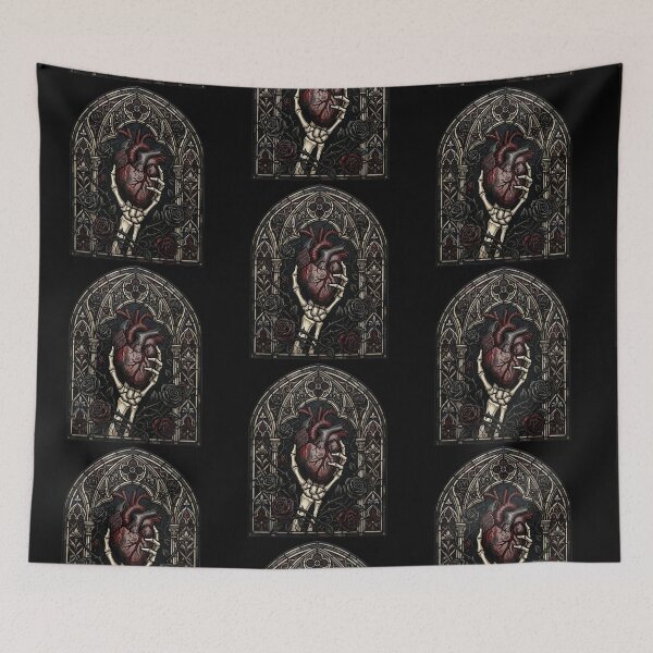 Item preview, Skeletal Hand with Heart — Gothic Cathedral Arch designed and sold by David Mateo ArtWorks.