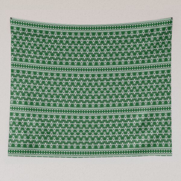 Item preview, Vintage White Damask Pattern on Green Background designed and sold by ChaReePat.
