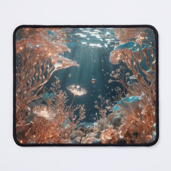 Item preview, Vibrant Underwater Coral Reef Sunlight Art designed and sold by IntelliMindDesigns.
