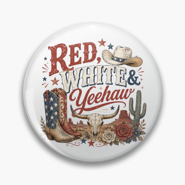 Item preview, Red, white & yeehaw in the desert designed and sold by Side Quest Co..
