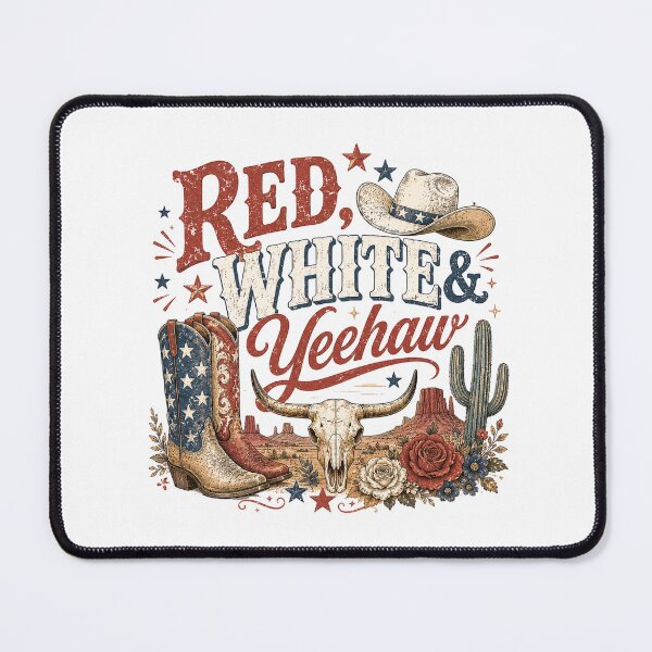 Item preview, Red, white & yeehaw in the desert designed and sold by Side Quest Co..