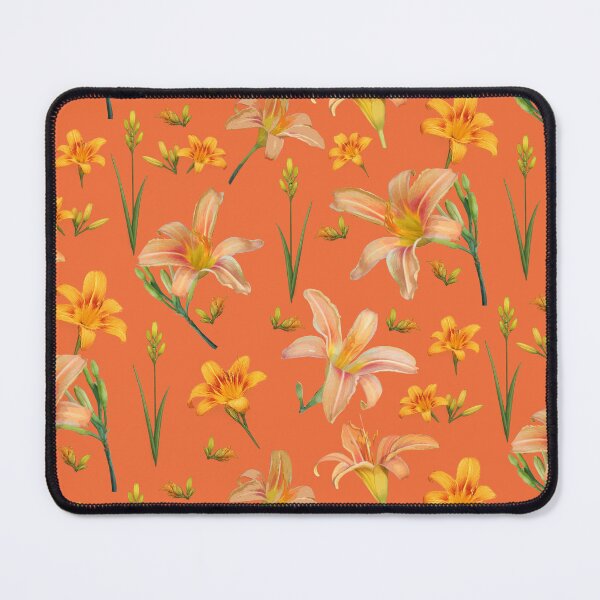 Item preview, Tossed Tiger Lilies on Sweet Orange designed and sold by Art in My Loft.