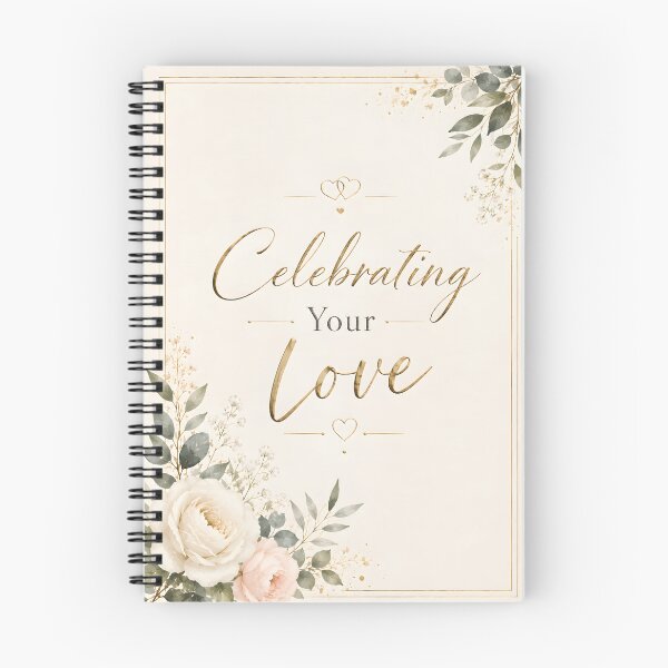 Item preview, Celebrating Your Love – Elegant Floral Wedding Typography designed and sold by blankTeeShirt.