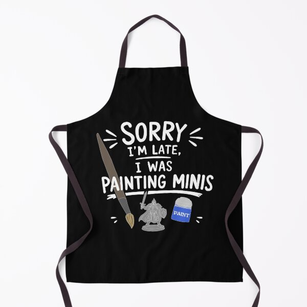 Item preview, [WHT] Sorry I'm Late, Miniature Painter Starter Pack | Funny Hobby Quote T-Shirt designed and sold by myTRASHure-com.