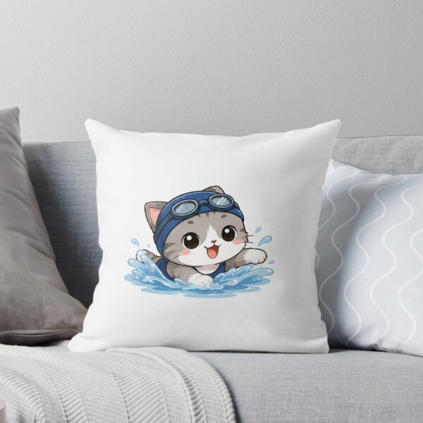 Item preview, Cute Swimming Tabby Kitten in Goggles designed and sold by  Cat Lady.