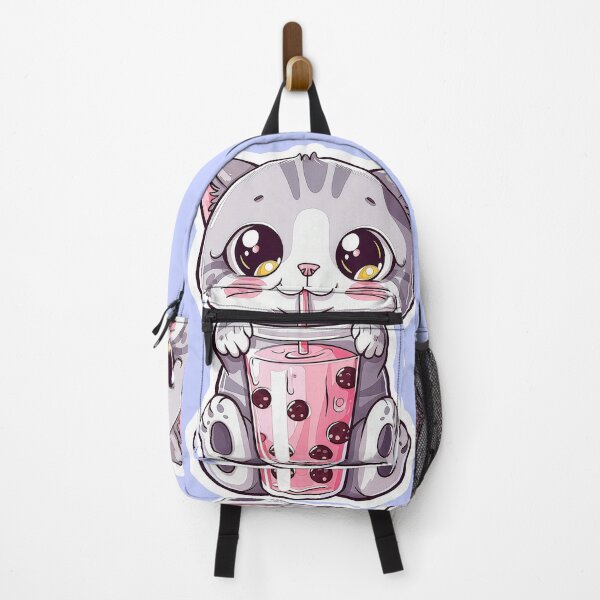 Item preview, Cute Kawaii Cat Drinking Boba Bubble Tea designed and sold by Phongphut.